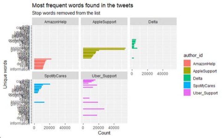 How to create a facet_wrap plot that shows top 10 common words found based on group in R?