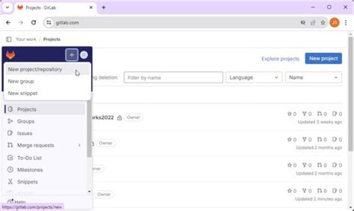 How to create a new gitlab repo from my existing local git repo, using CLI?