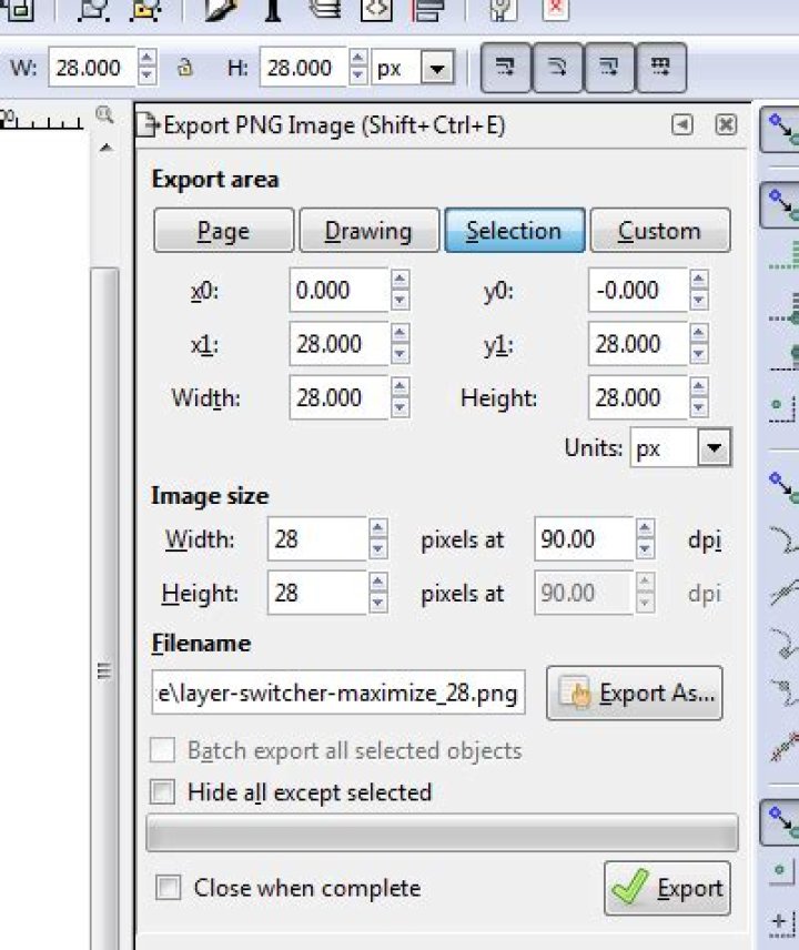 How to create a png with transparent background in inkscape?