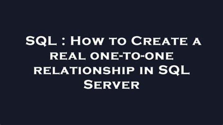 How to Create a real one-to-one relationship in SQL Server