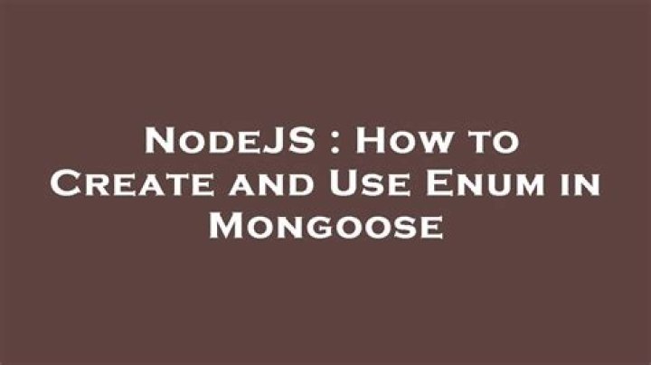 How to Create and Use Enum in Mongoose [closed]