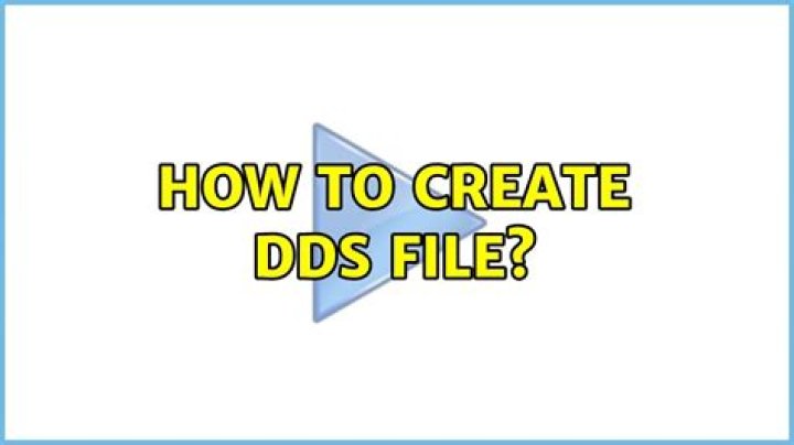 How to create DDS file?