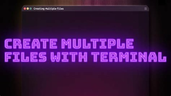 How to create multiple files with the Terminal?