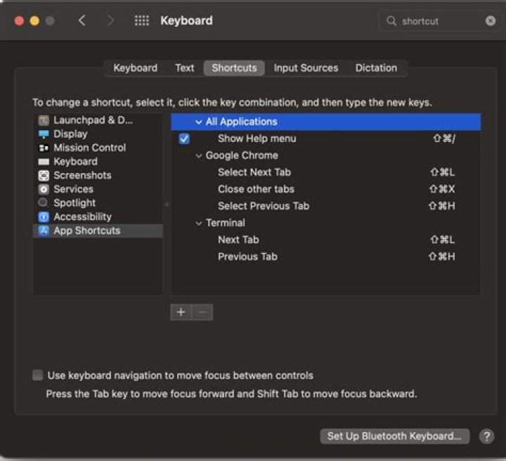 How to customise chromium keyboard shortcuts