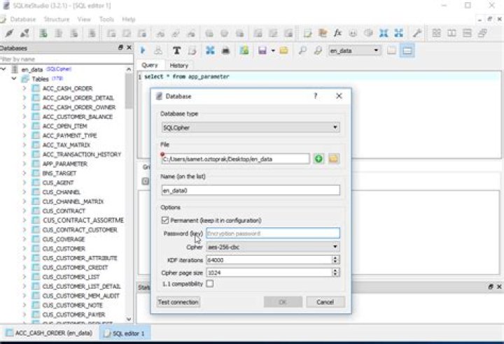 How to decrypt an encrypted sqlcipher database file on command line?