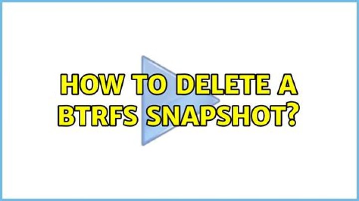 how to delete btrfs snapshot?