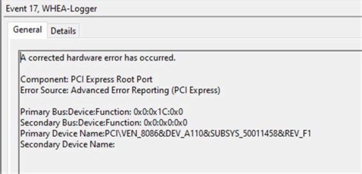 How to determine and correct the source of a WHEA-Logger error?