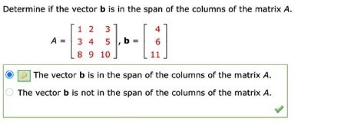 How to determine if vector b is in the span of matrix A? [closed]