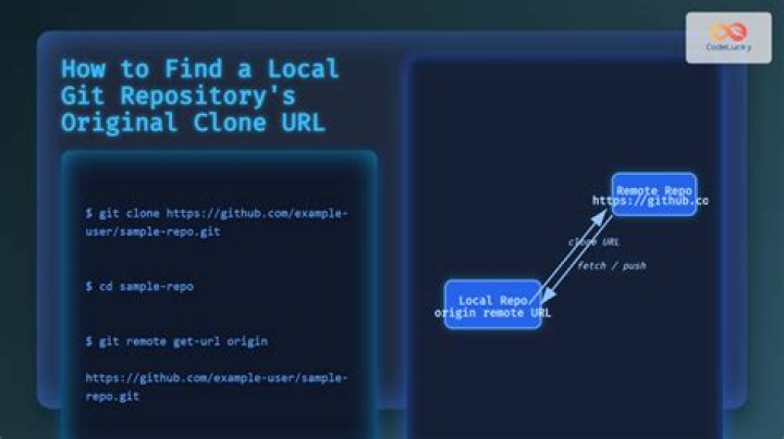 How to determine the URL that a local Git repository was originally cloned from?