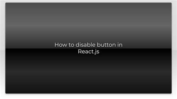 How to disable button in React.js