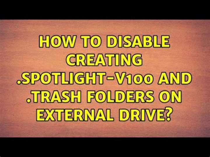 How to disable creating .Spotlight-V100 and .Trash folders on external drive?