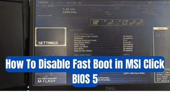 How to disable Fast boot when BIOS is inaccessible