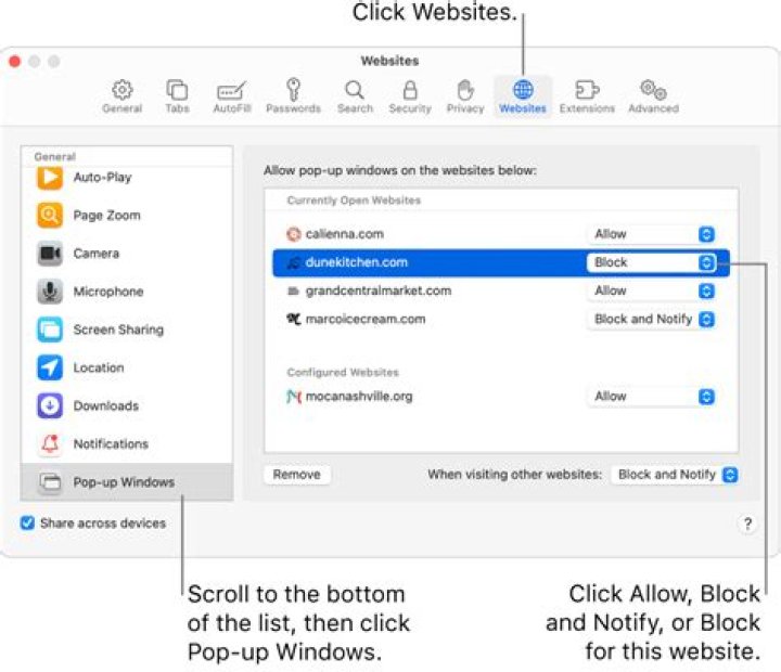 How to disable popup messages in Windows 8?