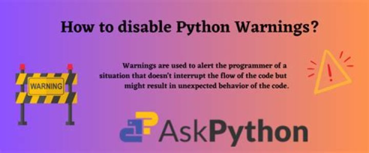 How to disable Python warnings?