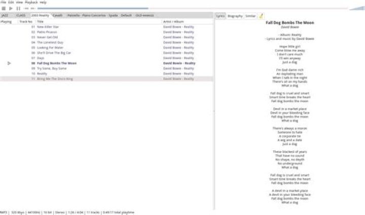 How to display lyrics that are stored in MP3-Tag?