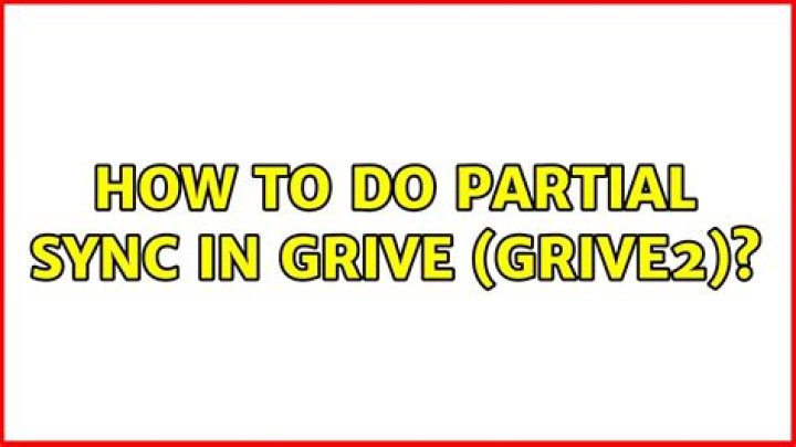 How to do partial sync in grive (grive2)
