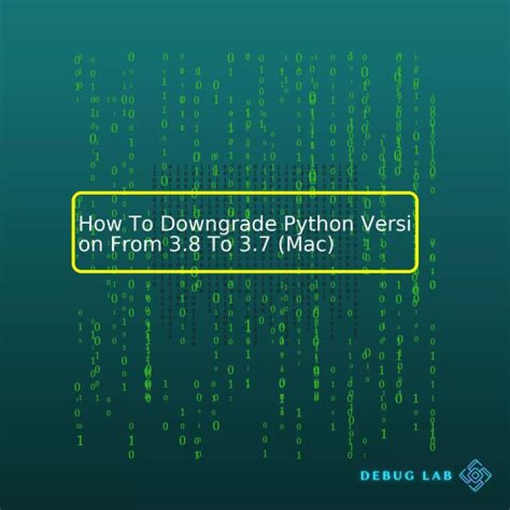 How to downgrade python version from 3.8 to 3.7 (mac)