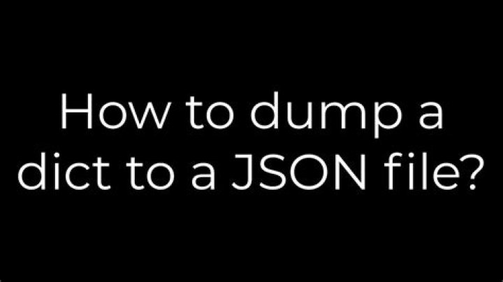 How to dump a dict to a JSON file?