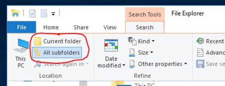 How to easily find files with no extension using Windows
