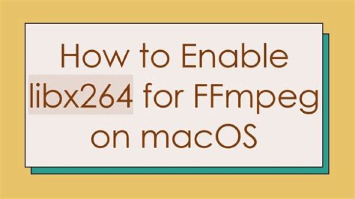 How to enable libx264 in ffmpeg