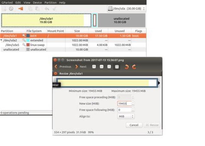 How to extend partition in Ubuntu Guest on Vmware