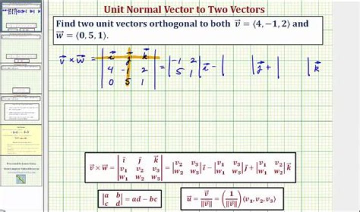 How to find an orthogonal vector given two vectors?