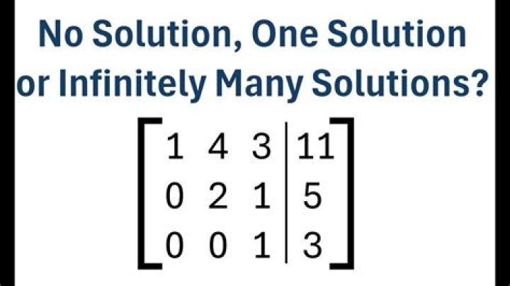 how to find if the same matrix has one solution, infinitely many solutions and no solution