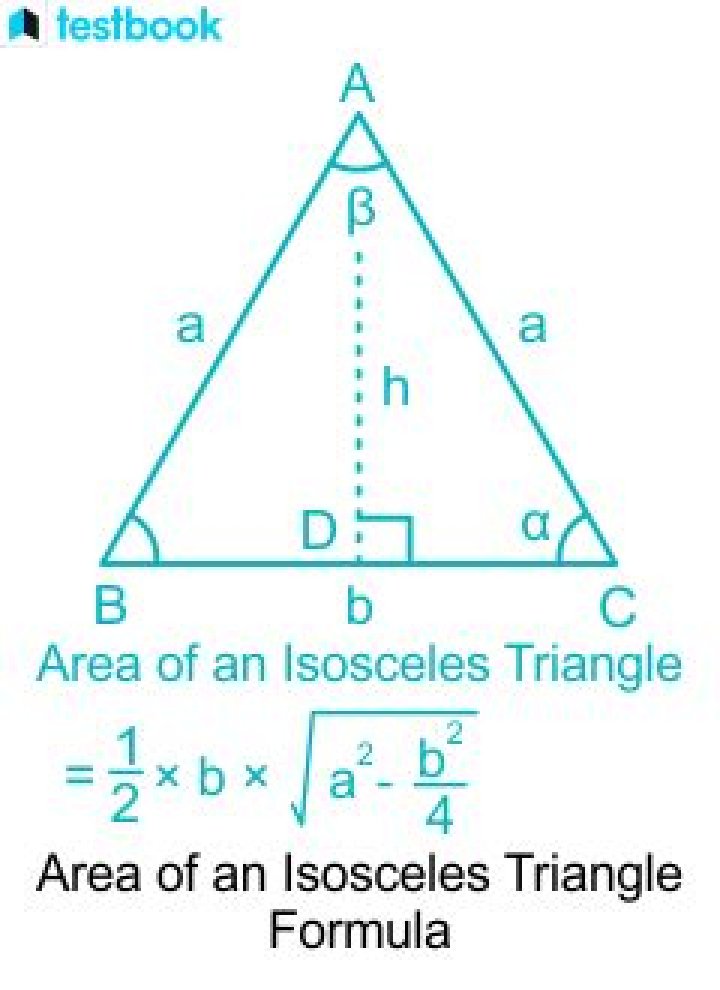 How to find the area of the following isosceles triangle