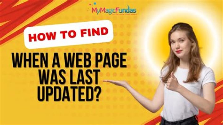 How to find when a web page was last updated