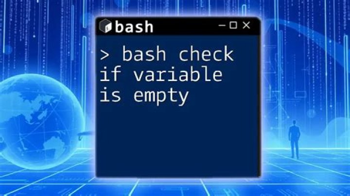 How to find whether or not a variable is empty in Bash