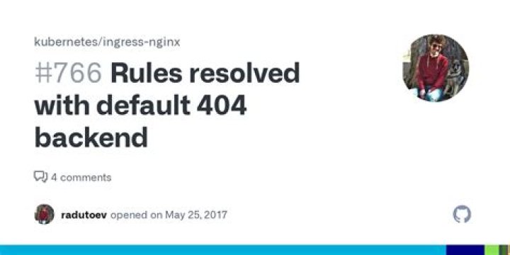 How to fix ingress 404 default backend