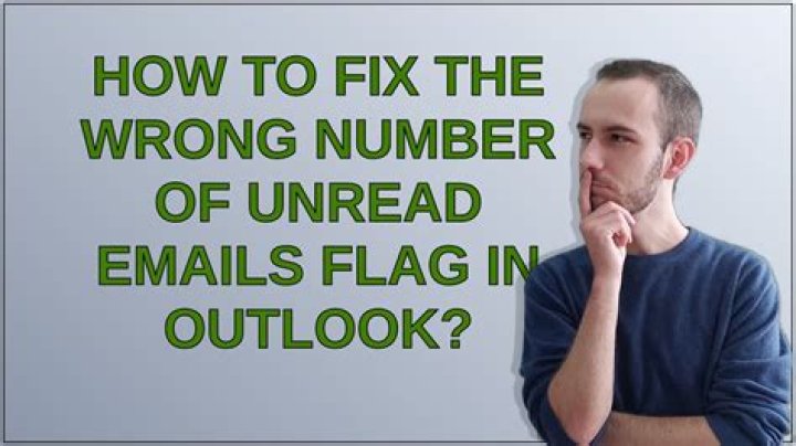 How to fix the wrong number of unread emails flag in Outlook?
