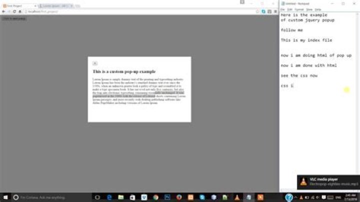 How to generate a simple popup using jQuery