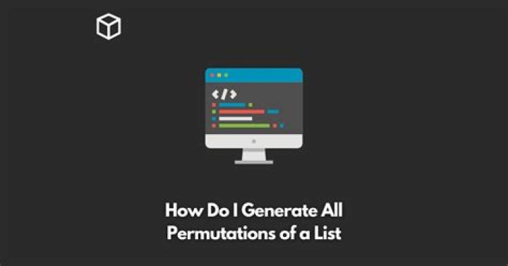 How to generate all permutations of a list