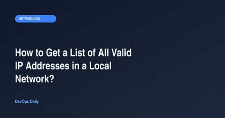 How to get a list of all valid IP addresses in a local network? [closed]