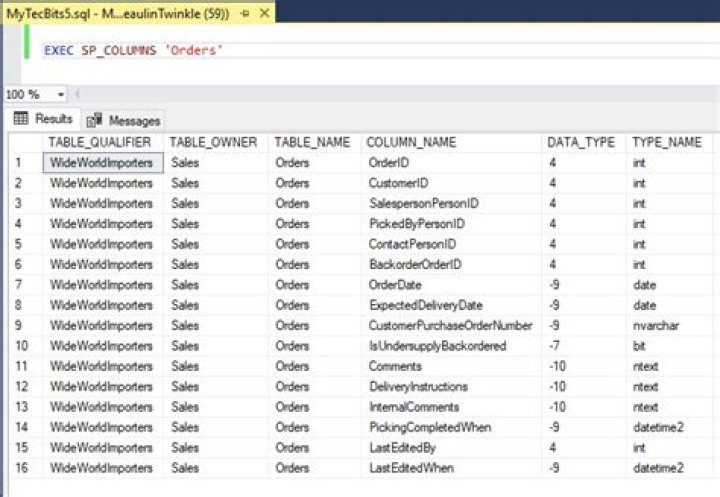 How to get a list of column names on Sqlite3 database?