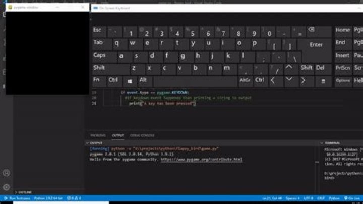 How to get keyboard input in pygame?