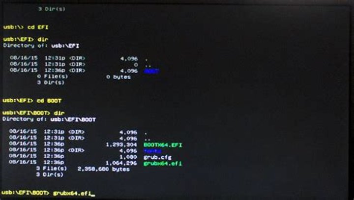 How to get out of EFI shell in virtual box