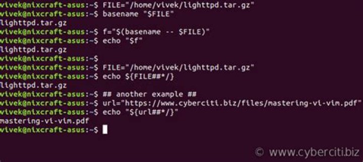How to get part of the filename using (basename 