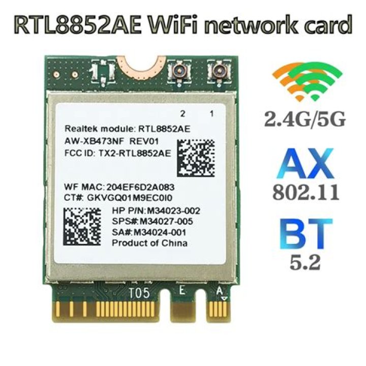 How to get Realtek RTL8852AE WiFi card to work on my new laptop