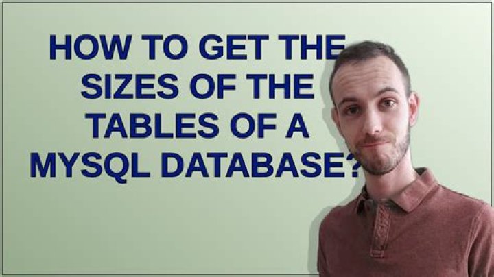 How to get the sizes of the tables of a MySQL database?
