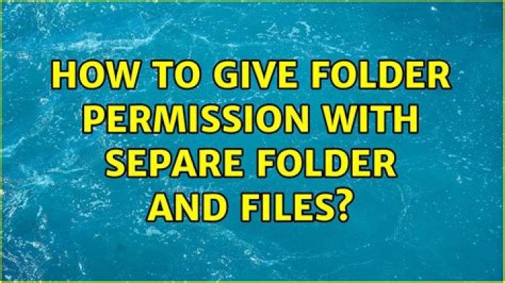 How to give folder permission with separe folder and files?