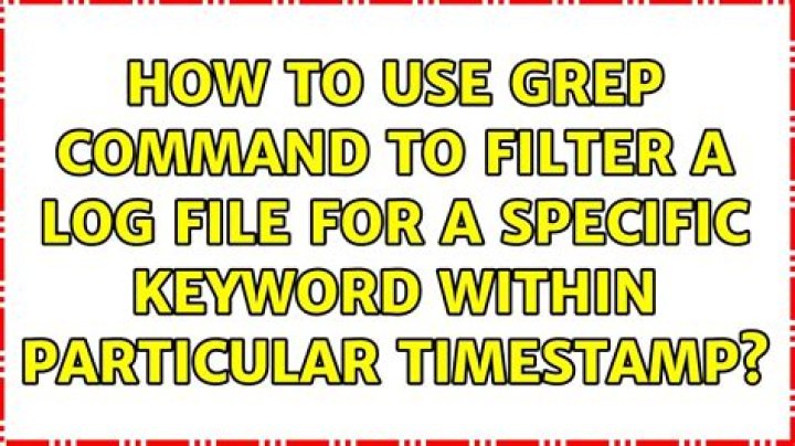 How to grep logs based on timestamp