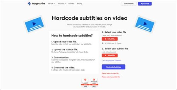 How to hardcode subtitles into an AVI without loss of quality