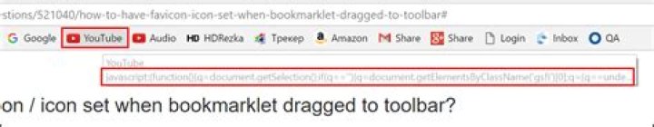 How to have favicon / icon set when bookmarklet dragged to toolbar?