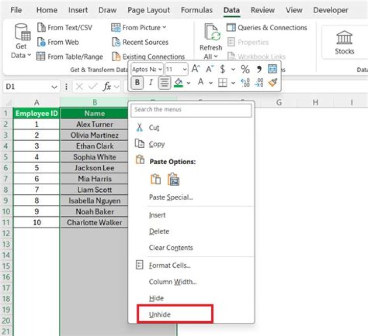 How to hide rows in Excel if all of the columns are not blank?