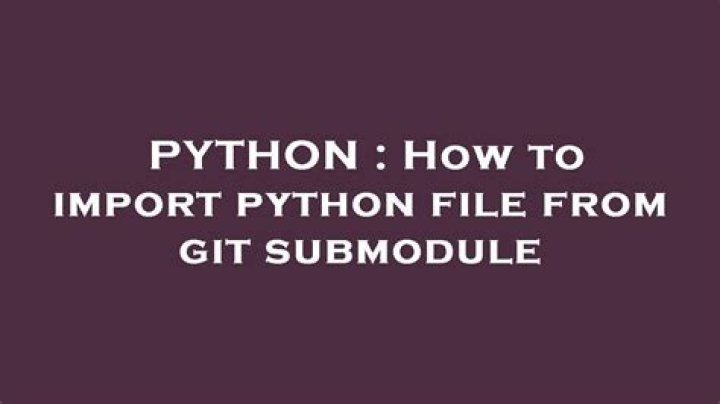 How to import python file from git submodule