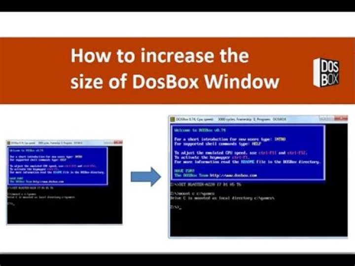 How to increase size of DOSBox window?