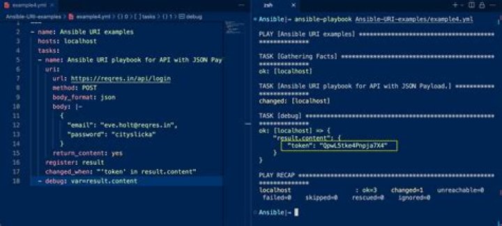 How to inspect a json response from Ansible URI call