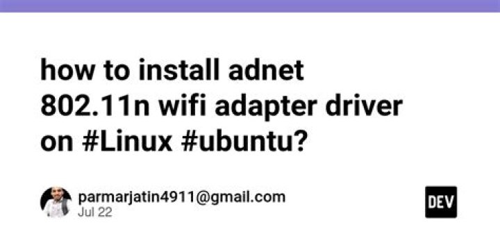how to install adnet 802.11n wifi adapter driver?